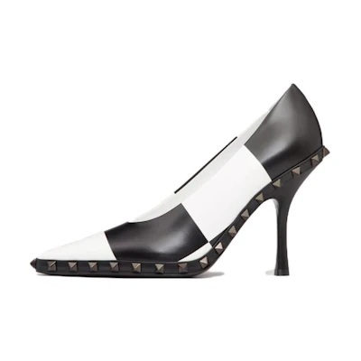 (W) Valentino Pointed-Toe Stiletto High Heels 'Black 10cm'