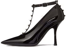 (Women) Valentino Pointed Toe Ankle Strap Stiletto 10cm 'Black' 3W0S0HZ6CVA0NO (Women) Valentino Pointed Toe Ankle Strap Stiletto 10cm 'Black' 3W0S0HZ6CVA0NO