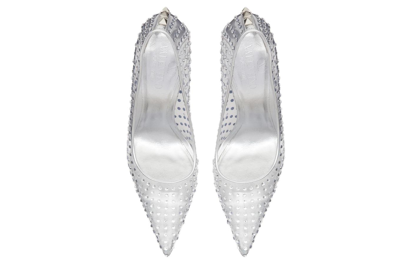Lookbook (Women) Valentino Pointed Toe Stiletto 'Silver' 2W0S0GU9DNWMTW