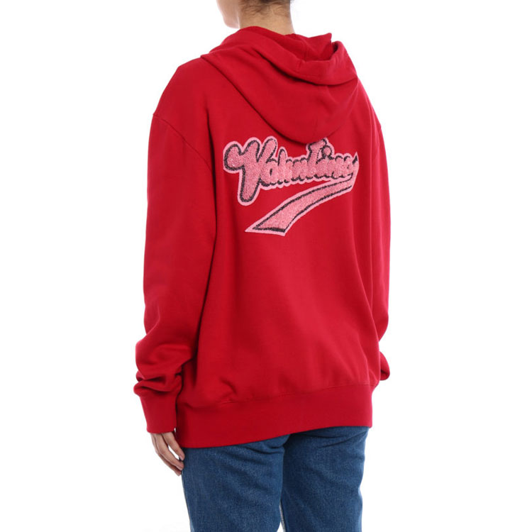 Purchase (W) 발렌티노 레드 후디 립스틱 자수 및 지퍼 패턴 디자인 PB3MF03Z3TQ157