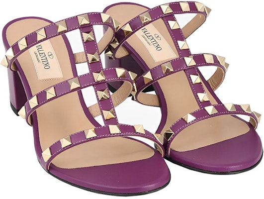(Women) Valentino Rockstud 60 'Purple Leather Sandal' XW0S0C47VODZA2 Order (Women) Valentino Rockstud 60 'Purple Leather Sandal' XW0S0C47VODZA2