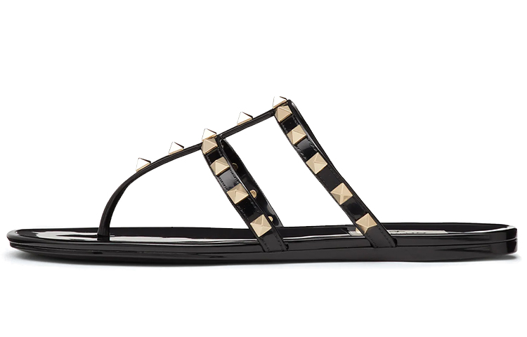 (Women) Valentino Rockstud 'Black Fashion Sandal' WW2S0T84PVS0NO