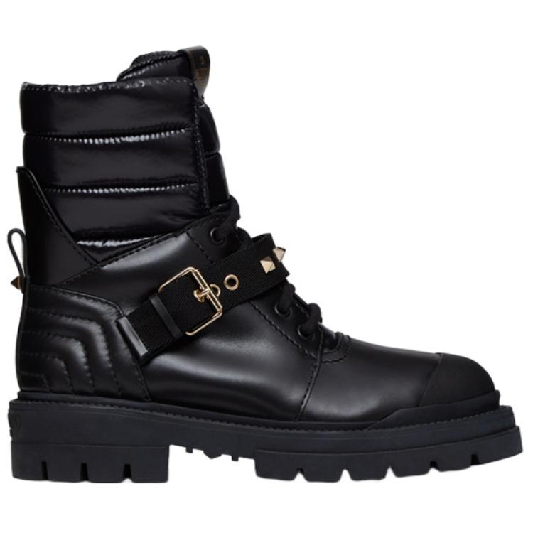 (W) Valentino Rockstud 'Black Lace-Up Ankle Boot' 圖 2