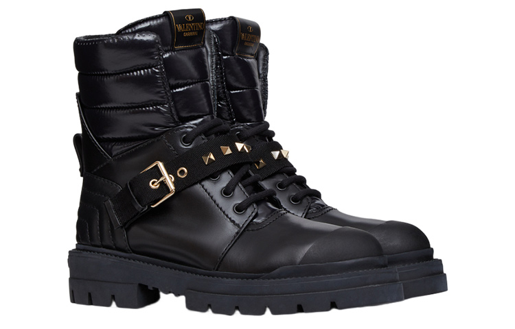 (W) Valentino Rockstud 'Black Lace-Up Ankle Boot' 圖 3