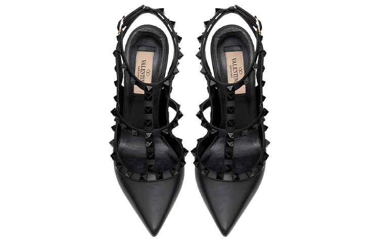 (W) Valentino Rockstud 'Black Leather Stiletto' 圖 4