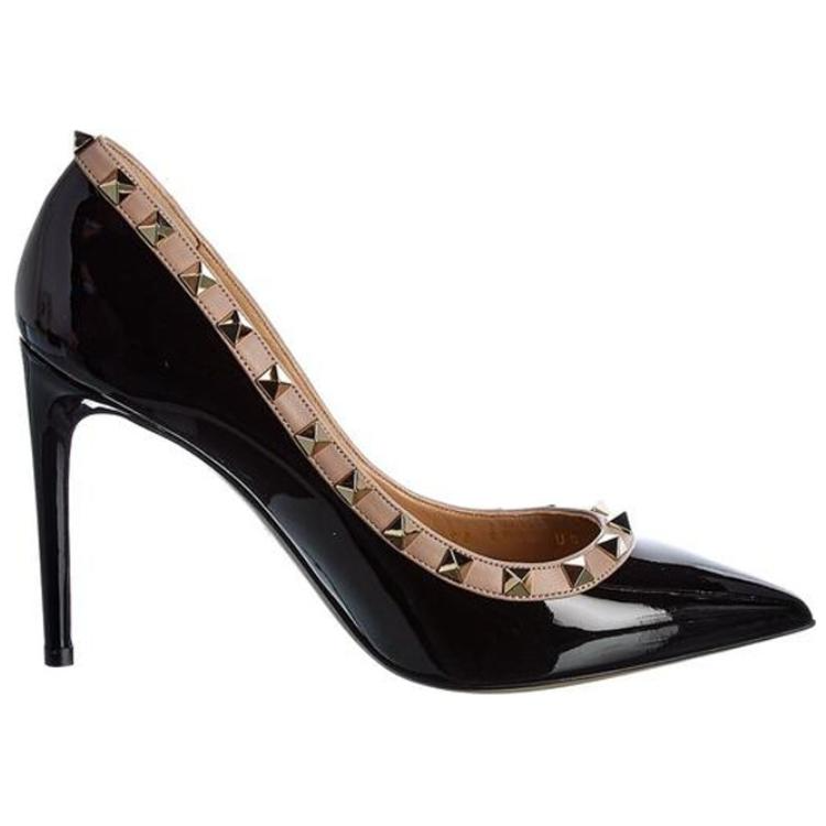 (W) Valentino Rockstud 'Black Patent Leather' 圖 2