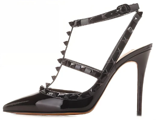 華倫天奴 Rockstud 尖頭鉚釘 細跟 高跟鞋 女款 黑色 Buy 華倫天奴 Rockstud 尖頭鉚釘 細跟 高跟鞋 女款 黑色