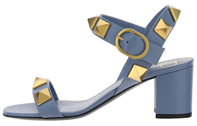 (Women) Valentino Rockstud 'Blue Open-Toe High Heels' WW2S0CR2ZWM56Y