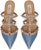 (W) Valentino Rockstud 'Blue Patent Slip-On Pointed Toe Slide' kasut wanita. VW2S0V23VNWLQ7
