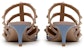 (W) Valentino Rockstud 'Blue Patent Slip-On Pointed Toe Slide' kasut wanita. VW2S0V23VNWLQ7