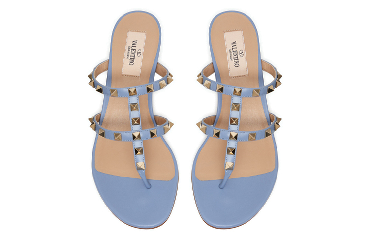 (W) Valentino Rockstud 'Blue Thong High-Heeled Sandals' 圖 3