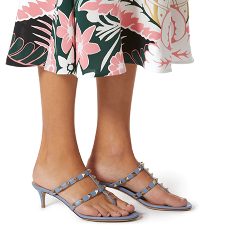 (W) Valentino Rockstud 'Blue Thong High-Heeled Sandals' 圖 5