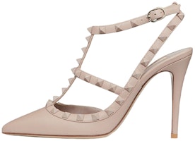(Women) Valentino Rockstud 'Brown Leather Buckle Pointed Stiletto' 2W2S0393VB8P45 (Women) Valentino Rockstud 'Brown Leather Buckle Pointed Stiletto' 2W2S0393VB8P45