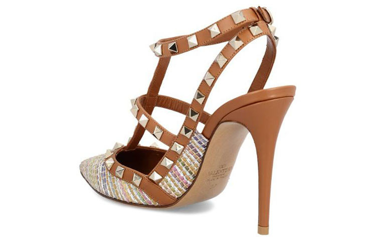 Shop (W) Valentino Rockstud 'Stiletto Slingback Marrón' 2W2S0393QEYJZC