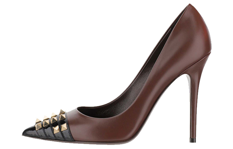 (W) Valentino Rockstud 'Deep Brown'