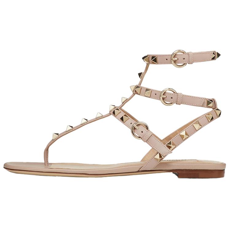 (Women) Valentino Rockstud 'Light Pink T-Strap Sandal' VW2S0812VODP45