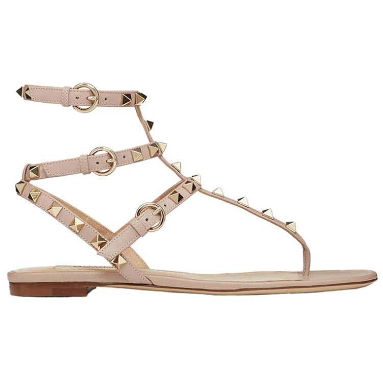 Order (W) Valentino Rockstud 粉色T字带凉鞋 VW2S0812VODP45