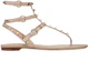 Order (W) Valentino Rockstud 粉色T字带凉鞋 VW2S0812VODP45