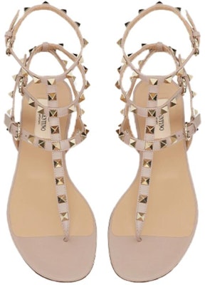 (Women) Valentino Rockstud 'Light Pink T-Strap Sandal' VW2S0812VODP45 Shop (Women) Valentino Rockstud 'Light Pink T-Strap Sandal' VW2S0812VODP45