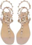Shop (W) Valentino Rockstud 粉色T字带凉鞋 VW2S0812VODP45