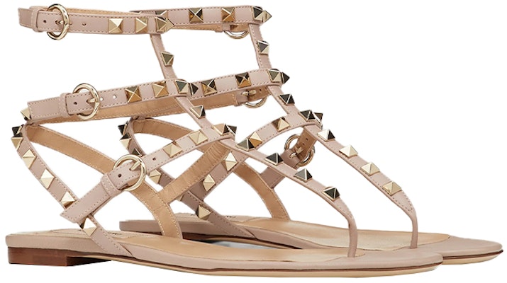 (W) Valentino Rockstud 'Sandalia T-Strap Rosa Claro' VW2S0812VODP45 Order (W) Valentino Rockstud 'Sandalia T-Strap Rosa Claro' VW2S0812VODP45