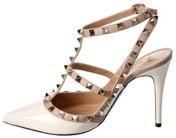 (Women) Valentino Rockstud 'Pale Pink Buckle Stiletto' WW2S0393VNWL62 (Women) Valentino Rockstud 'Pale Pink Buckle Stiletto' WW2S0393VNWL62