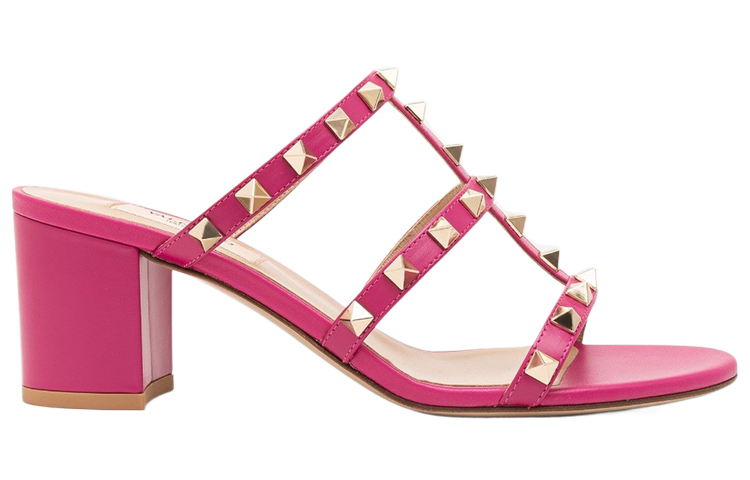 (W) Valentino Rockstud 'Pink Open-Toe Slide' 圖 2