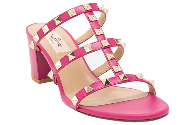 (W) Valentino Rockstud 'Pink Open-Toe Slide' 圖 3