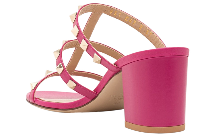 (W) Valentino Rockstud 'Pink Open-Toe Slide' 圖 4