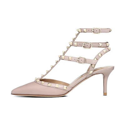 (W) Valentino Rockstud 'Pink Patent'