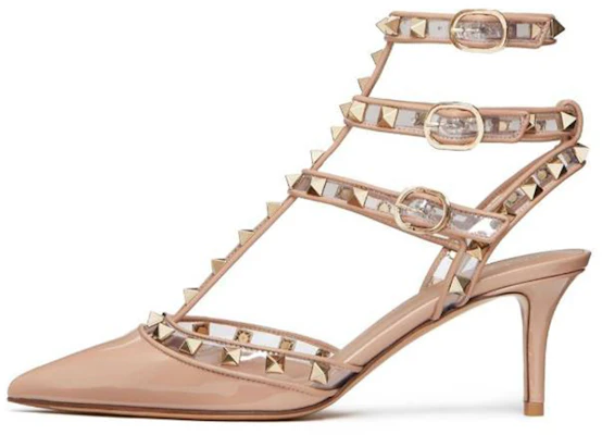 Valentino 華倫天奴 Rockstud 漆皮 繫帶鉚釘 高跟鞋 女款 粉色 Buy Valentino 華倫天奴 Rockstud 漆皮 繫帶鉚釘 高跟鞋 女款 粉色