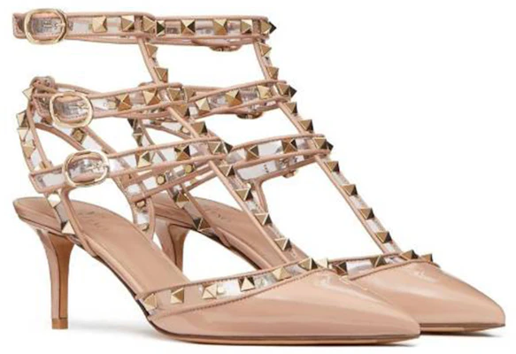 Valentino 華倫天奴 Rockstud 漆皮 繫帶鉚釘 高跟鞋 女款 粉色 Lookbook Valentino 華倫天奴 Rockstud 漆皮 繫帶鉚釘 高跟鞋 女款 粉色