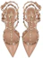 Shop Valentino 華倫天奴 Rockstud 漆皮 繫帶鉚釘 高跟鞋 女款 粉色