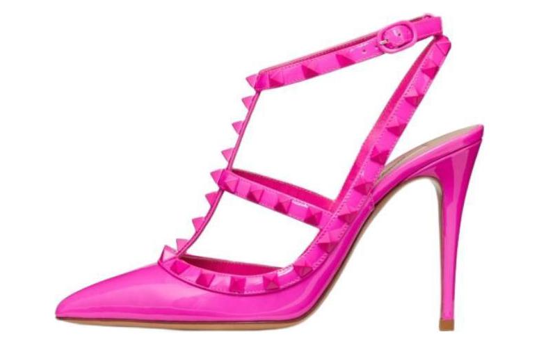 (W) Valentino Rockstud 'Pink Patent Leather'