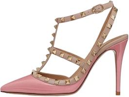(Women) Valentino Rockstud 'Pink Patent Studded Pumps' 2W2S0393VNWYU7 (Women) Valentino Rockstud 'Pink Patent Studded Pumps' 2W2S0393VNWYU7