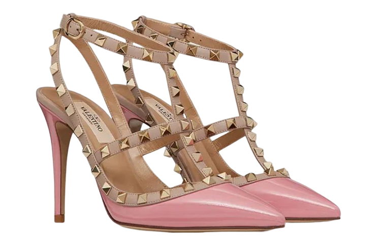 (W) Valentino Rockstud 'Pink Patent Studded Pumps' 圖 3