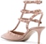 Shop (W) Valentino Rockstud 'Pink Stiletto' Tumit Tinggi Merah Jambu 2W0S0375VB8GF9
