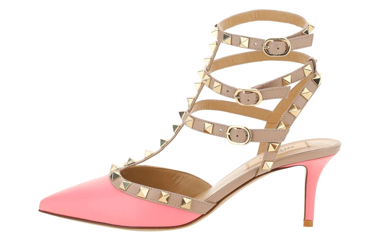 (Women) Valentino Rockstud 'Pink Stiletto' 2W2S0375VODYU7