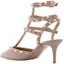 Shop (W) Valentino Rockstud 'Pink Stiletto' Tumit Tinggi Merah Jambu WW2S0375VCEP45