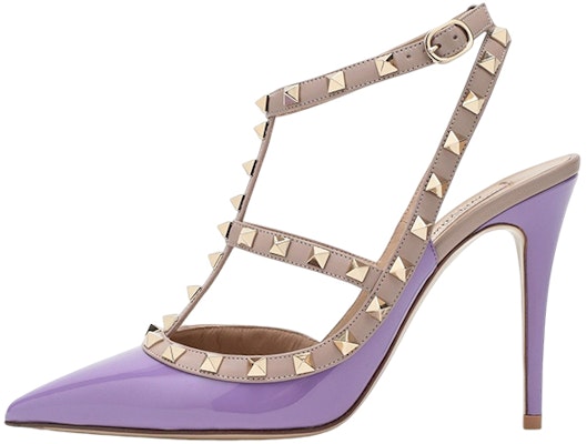 (Women) Valentino Rockstud 'Purple Fashion Buckle Stiletto' 2W2S0393VNW07Z Buy (Women) Valentino Rockstud 'Purple Fashion Buckle Stiletto' 2W2S0393VNW07Z