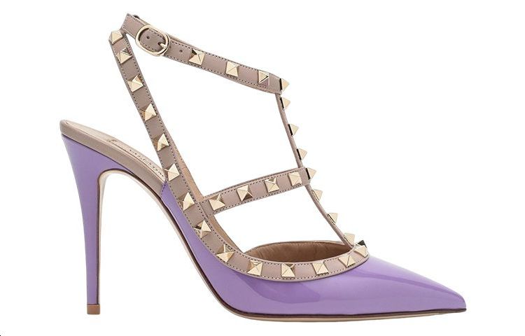 (W) Valentino Rockstud 'Purple Fashion Buckle Stiletto' 圖 2