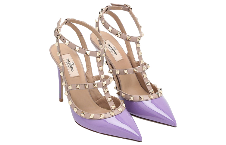 (W) Valentino Rockstud 'Purple Fashion Buckle Stiletto' 圖 3