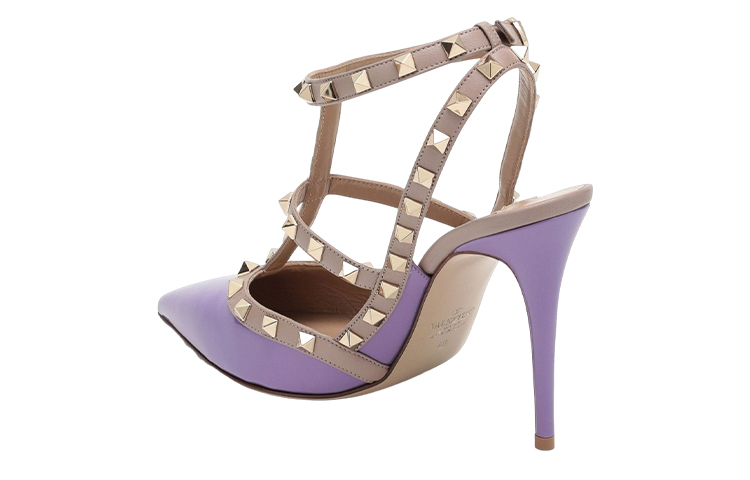 (W) Valentino Rockstud 'Purple Fashion Buckle Stiletto' 圖 4