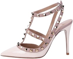 (Women) Valentino Rockstud 'Purple Patent Stiletto Slide' XW2S0393VNWL62 (Women) Valentino Rockstud 'Purple Patent Stiletto Slide' XW2S0393VNWL62