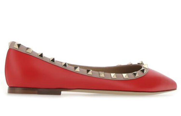 (W) Valentino Rockstud 'Red Ballet Flats' 圖 2