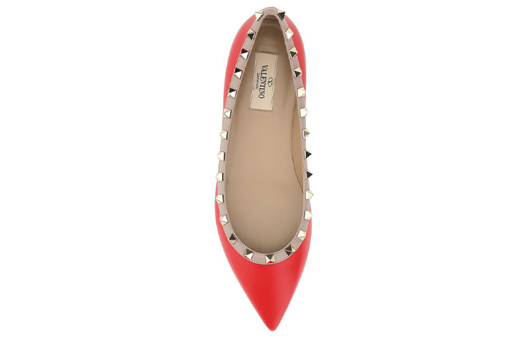 (W) Valentino Rockstud 'Red Ballet Flats' 圖 5