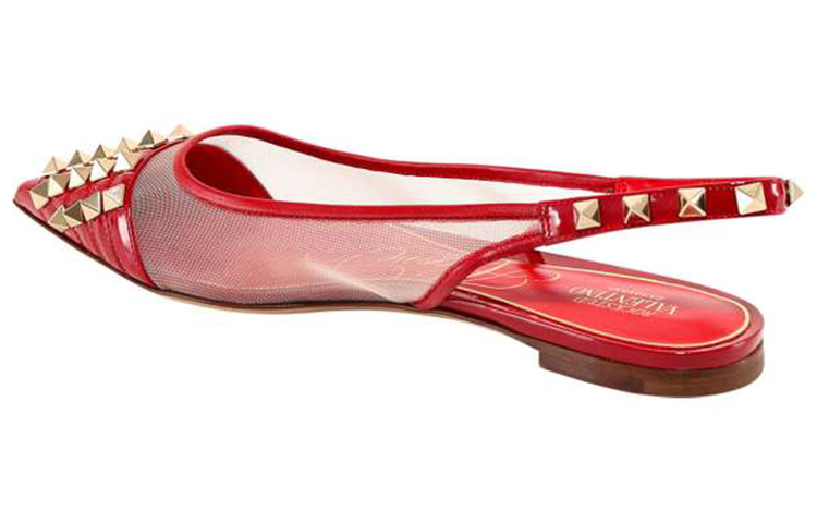 (W) Valentino Rockstud 'Red Ballet Flats' 圖 3