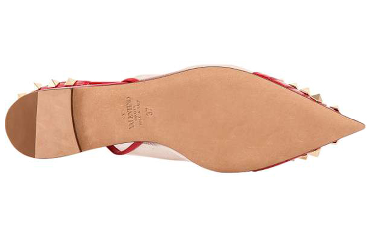 (W) Valentino Rockstud 'Red Ballet Flats' 圖 4