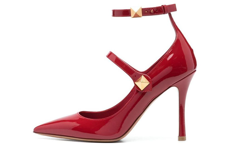 (Women) Valentino Rockstud 'Red Buckle Stiletto' 2W2S0GM5ERU0RO