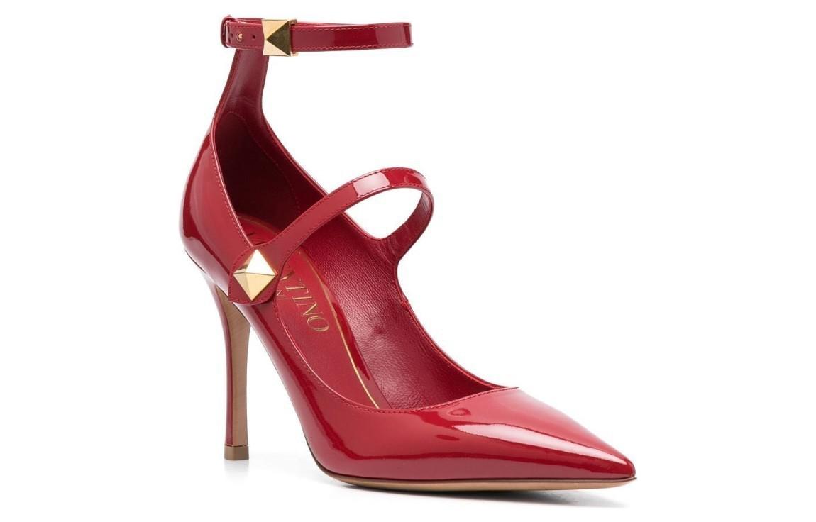 Lookbook (Women) Valentino Rockstud 'Red Buckle Stiletto' 2W2S0GM5ERU0RO